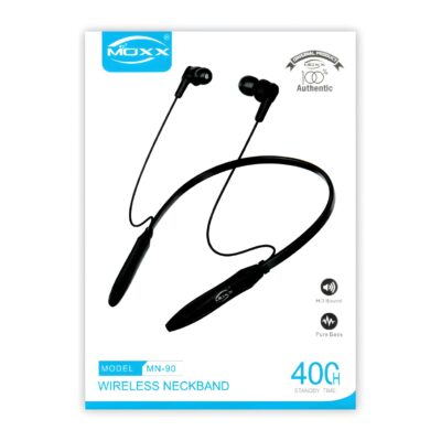 MOXX MN-90 Sports Wireless Bluetooth Neckband Earphone | Deep Bass Sound | Noise Cancellation | Fast Charging | Magnetic Design